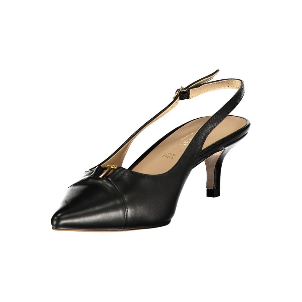 Twinset Black Leather Women Sandal - 3