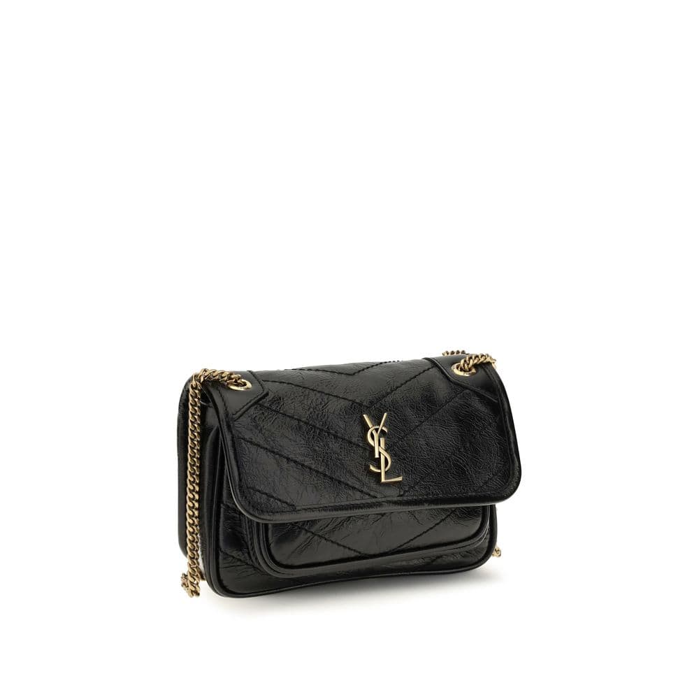 Saint Laurent Black Calf Leather Bos Taurus Shoulder Bag - 2