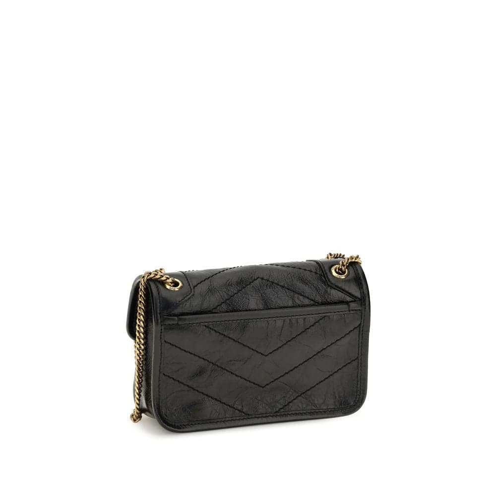 Saint Laurent Black Calf Leather Bos Taurus Shoulder Bag - 3