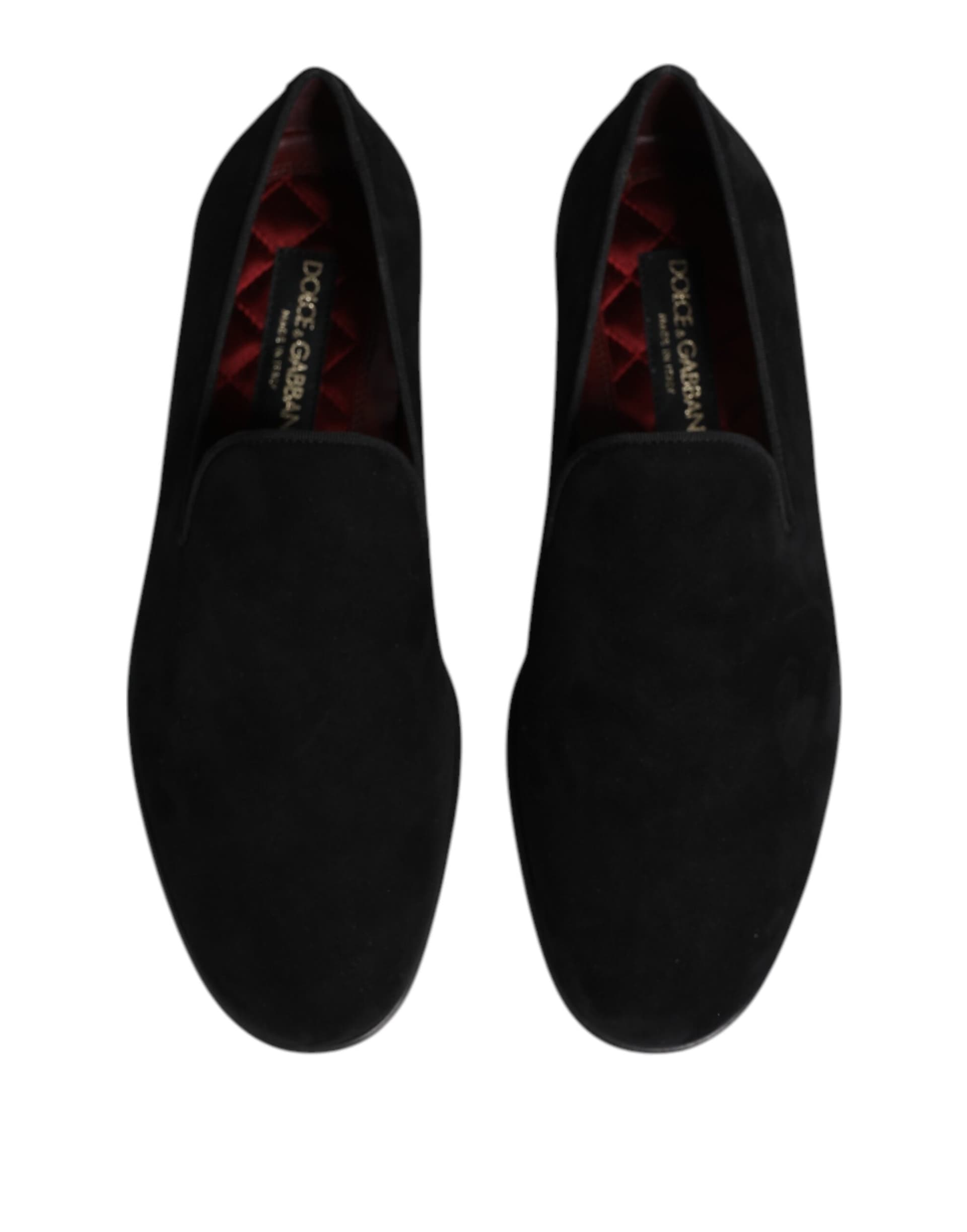 Dolce & Gabbana Black Suede Slip On Loafers Formal Shoes - 2