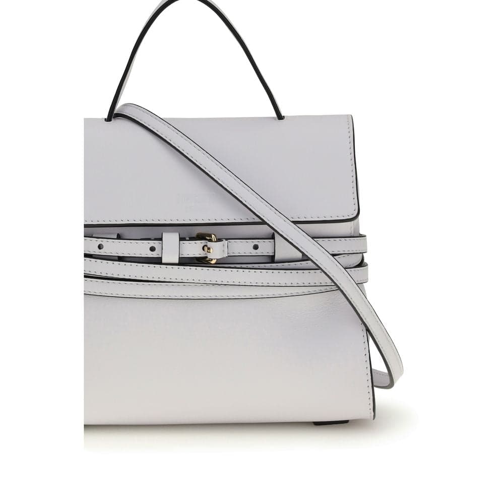 Moschino White Calf Leather Bos Taurus Handbag - 4