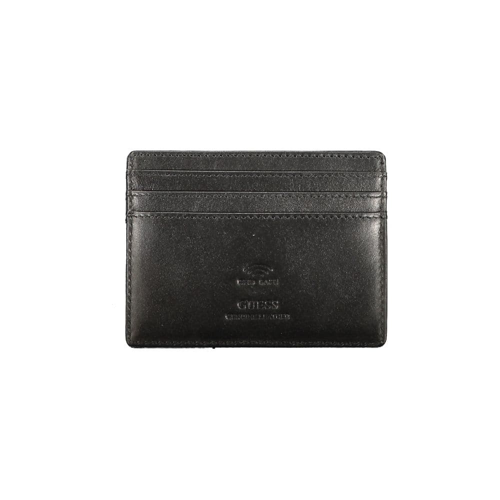 Guess Jeans Black Leather Men Wallet - 2