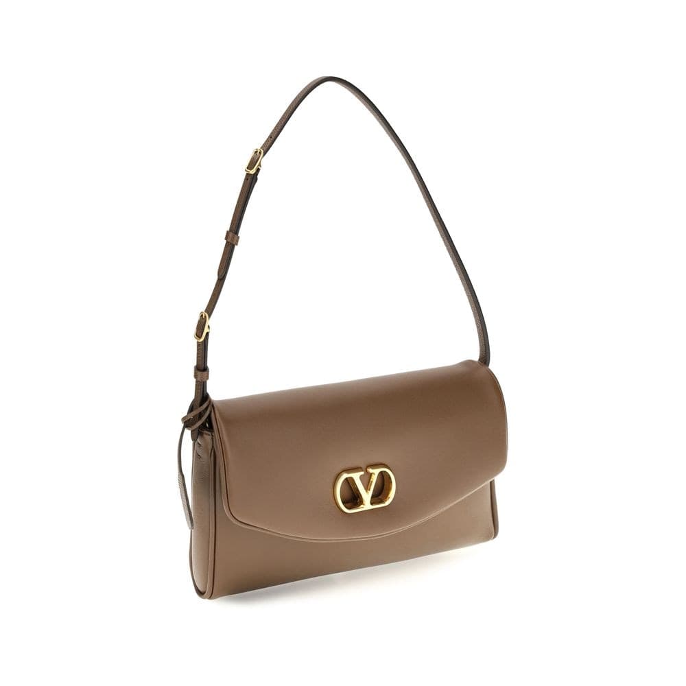 Valentino Garavani Brown Calf Leather Bos Taurus Shoulder Bag - 2