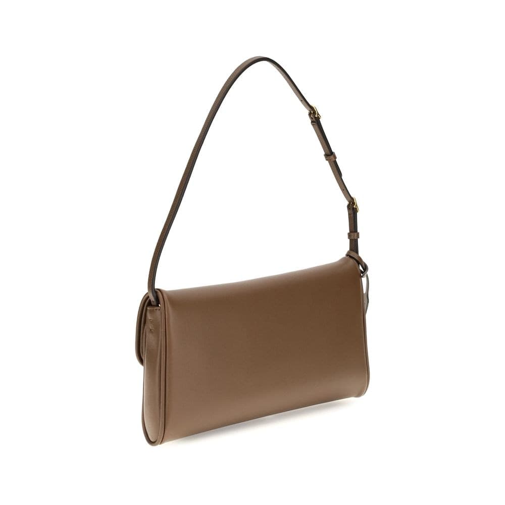 Valentino Garavani Brown Calf Leather Bos Taurus Shoulder Bag - 3