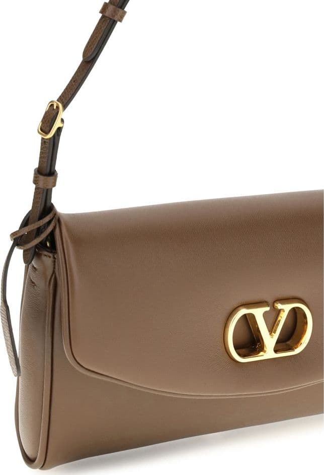 Valentino Garavani Brown Calf Leather Bos Taurus Shoulder Bag - 4