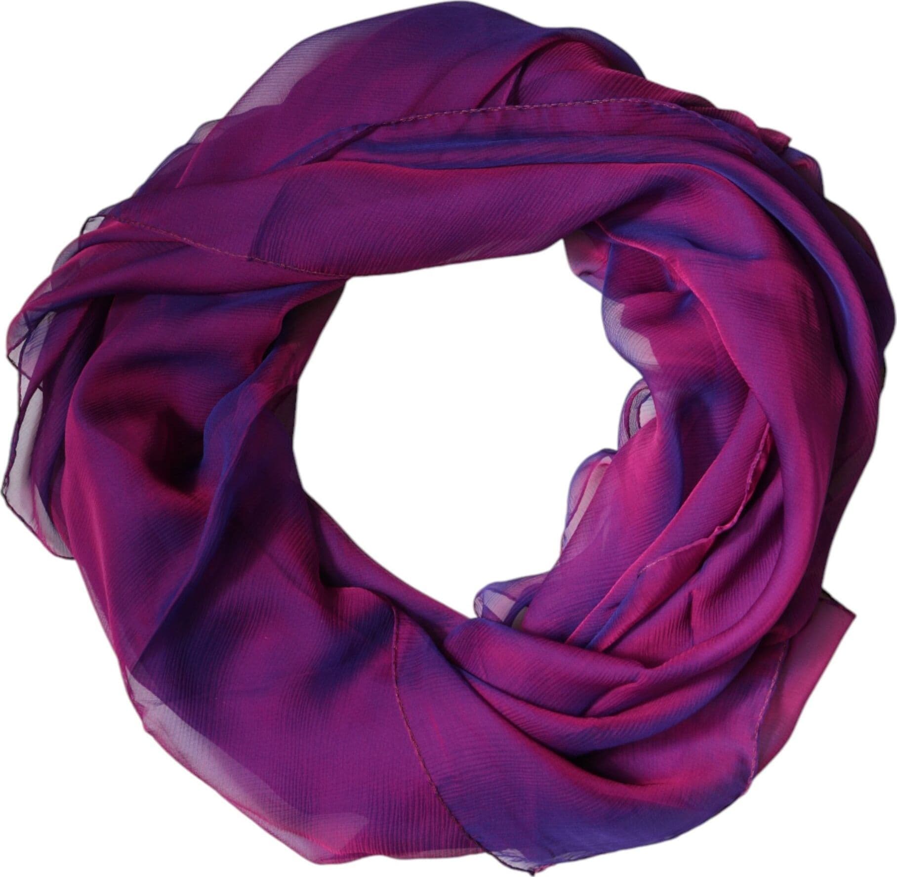 Dolce & Gabbana Purple Silk Rectangle Wrap Shawl Scarf - 2
