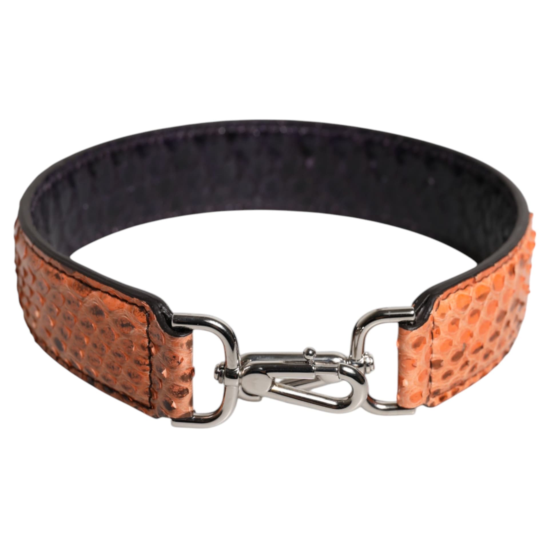 Dolce & Gabbana Black Beige Exotic Leather Bag Shoulder Strap - 3