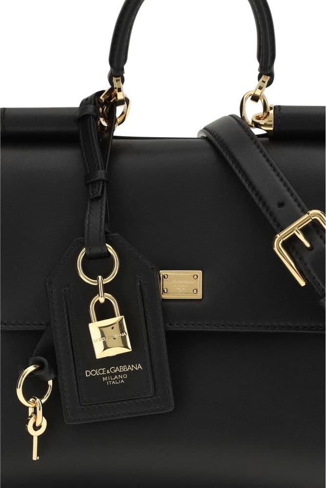Dolce & Gabbana Black Calf Leather Bos Taurus Shoulder Bag - 4