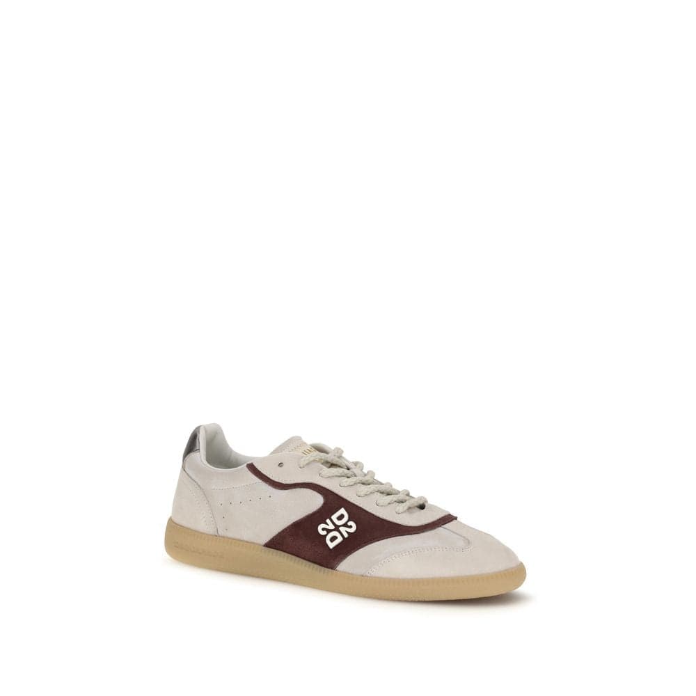 Dsquared² Beige Calf Leather Bos Taurus Low Top Sneakers - 2