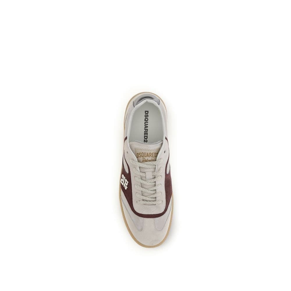 Dsquared² Beige Calf Leather Bos Taurus Low Top Sneakers - 4