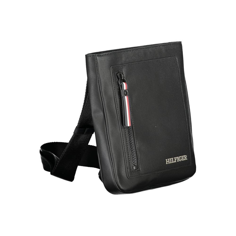 Tommy Hilfiger Black Polyurethane Men Shoulder Bag - 3