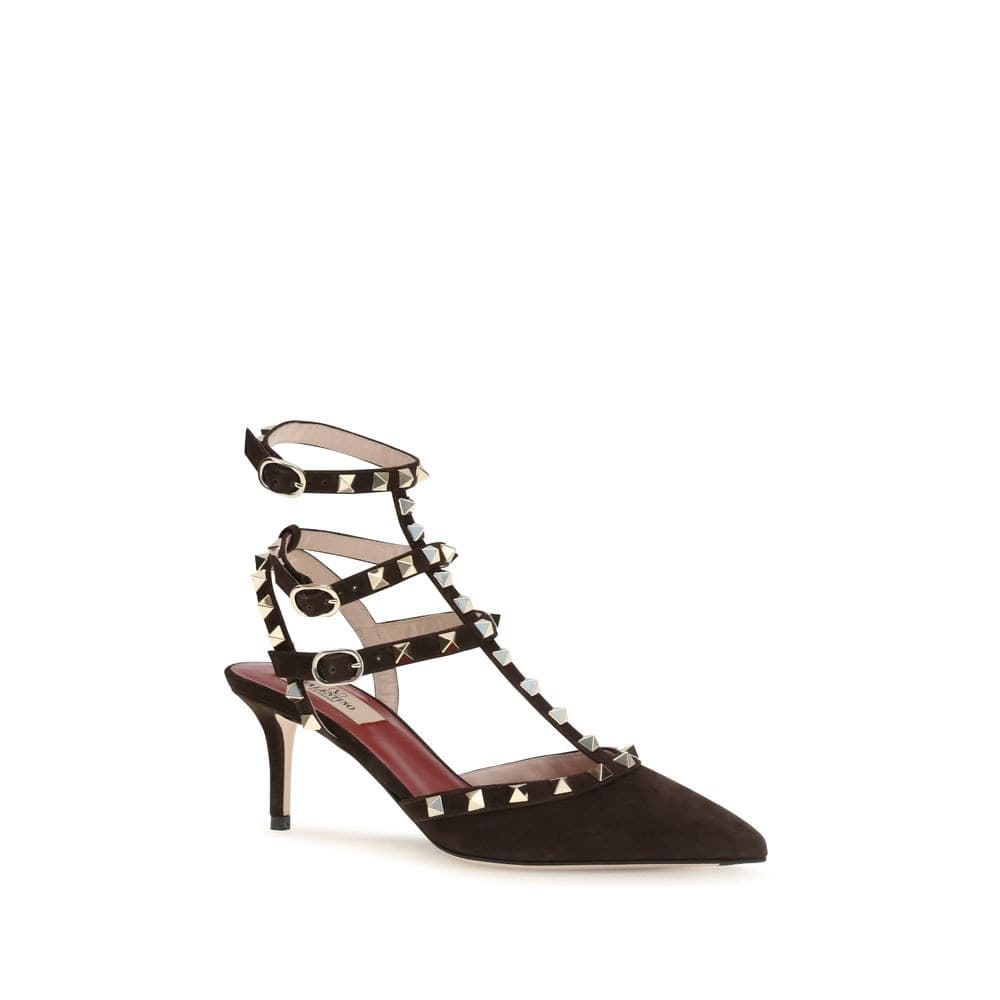 Valentino Garavani Brown Suede Leather High Heel Pumps - 2