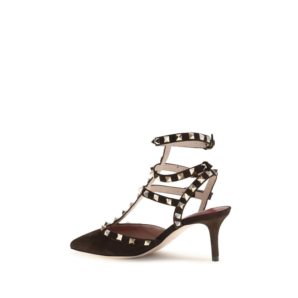 Valentino Garavani Brown Suede Leather High Heel Pumps - 3