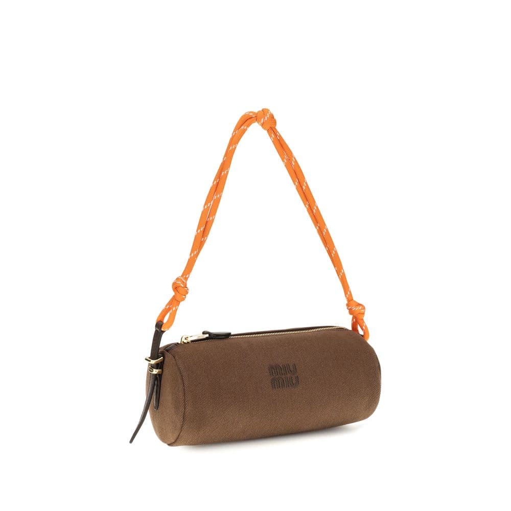 Miu Miu Brown Cotton Shoulder Bag - 2