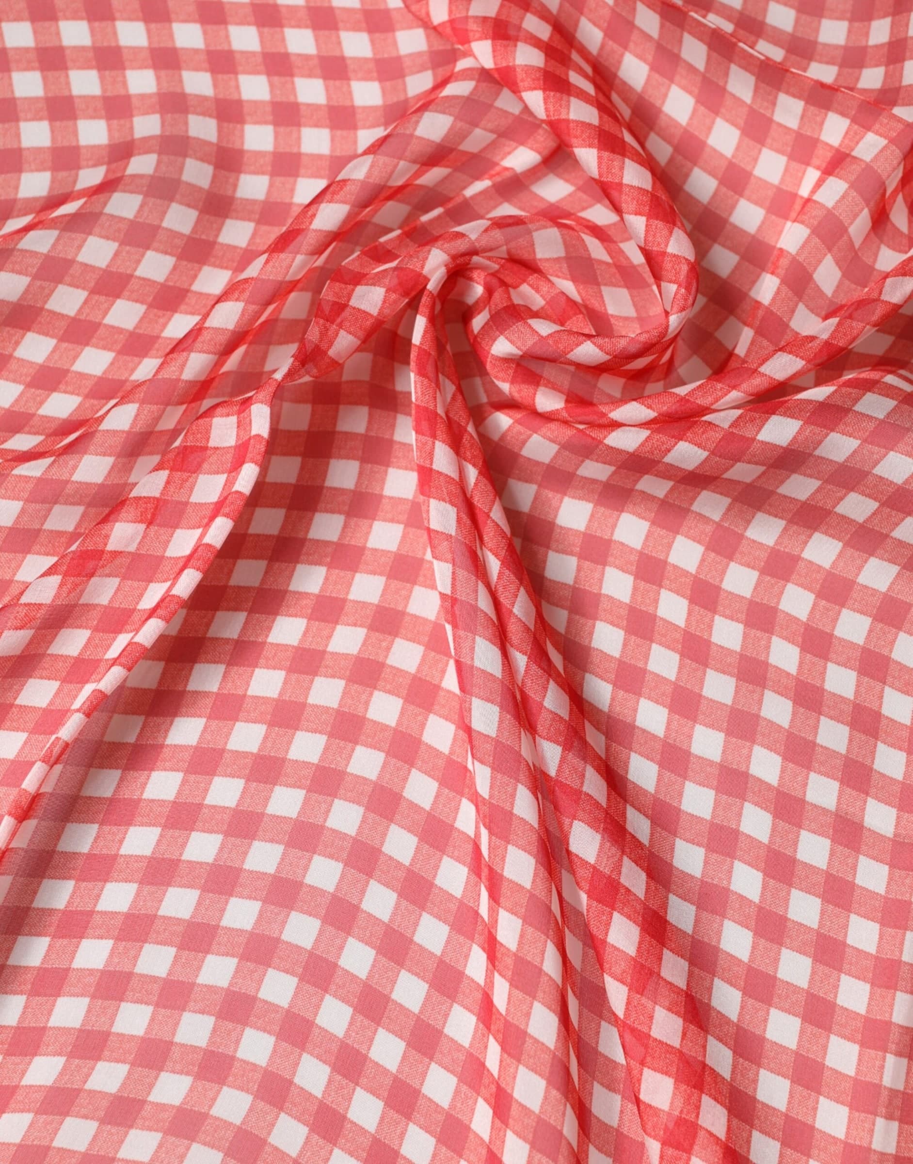 Dolce & Gabbana Red Checkered Silk Neck Wrap Shawl Scarf - 3