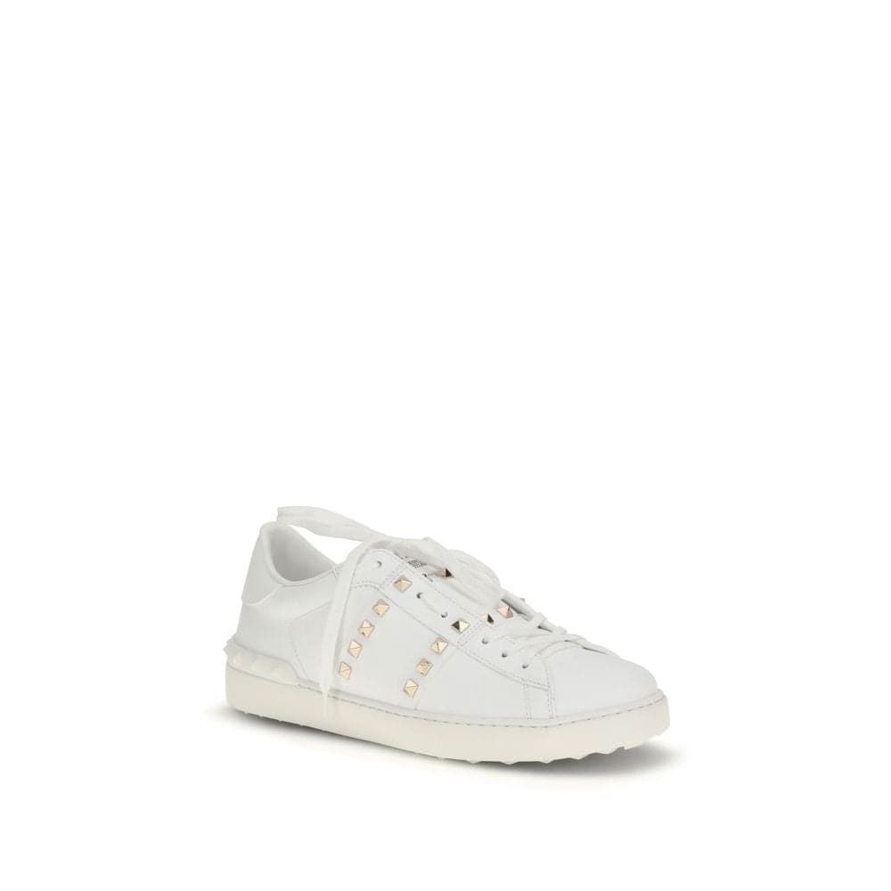 Valentino Garavani White Calf Leather Bos Taurus Low Top Sneakers - 2