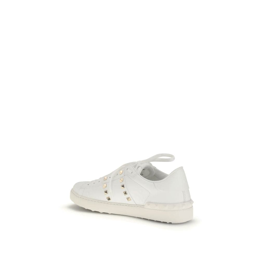 Valentino Garavani White Calf Leather Bos Taurus Low Top Sneakers - 3