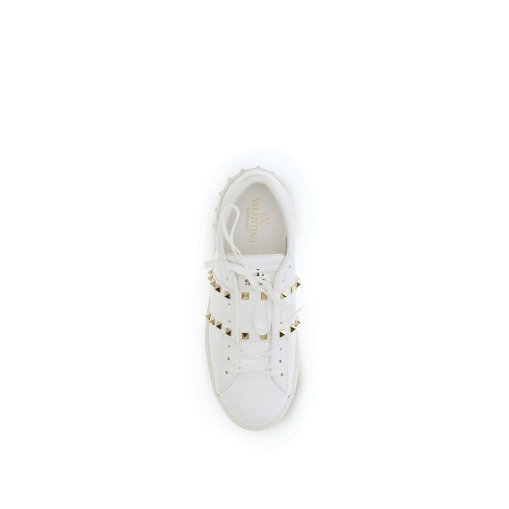 Valentino Garavani White Calf Leather Bos Taurus Low Top Sneakers - 4