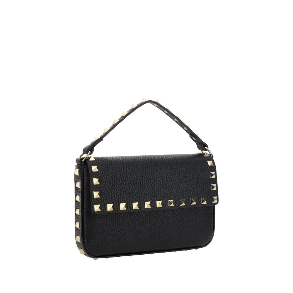 Valentino Garavani Black Calf Leather Bos Taurus Shoulder Bag - 2