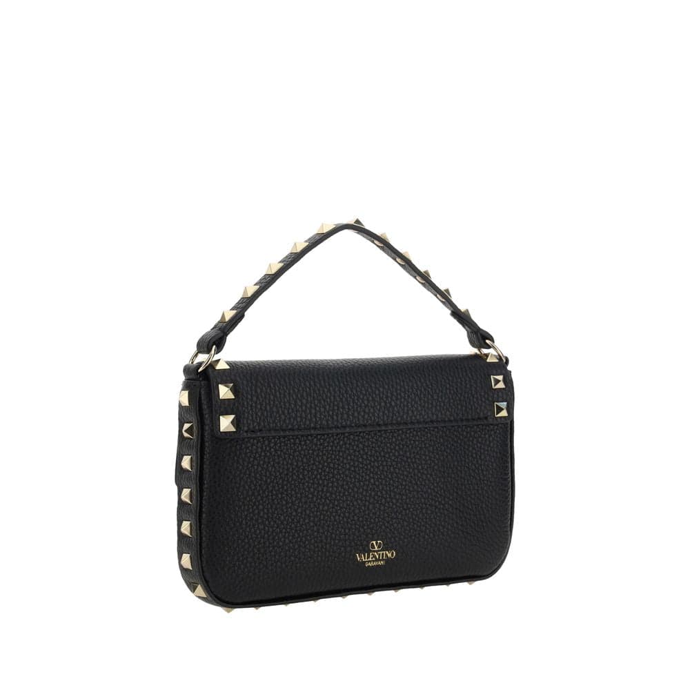 Valentino Garavani Black Calf Leather Bos Taurus Shoulder Bag - 3