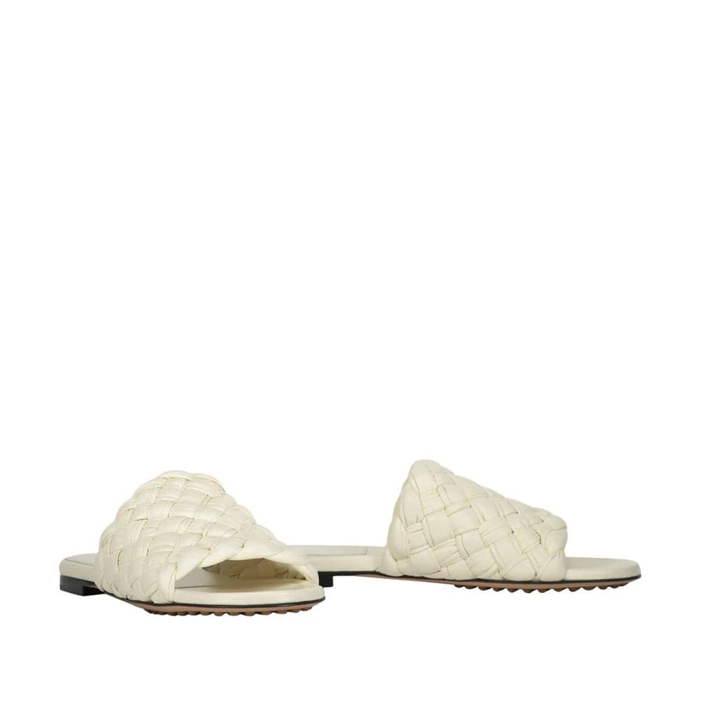 Bottega Veneta White Lamb Leather Mules - 2