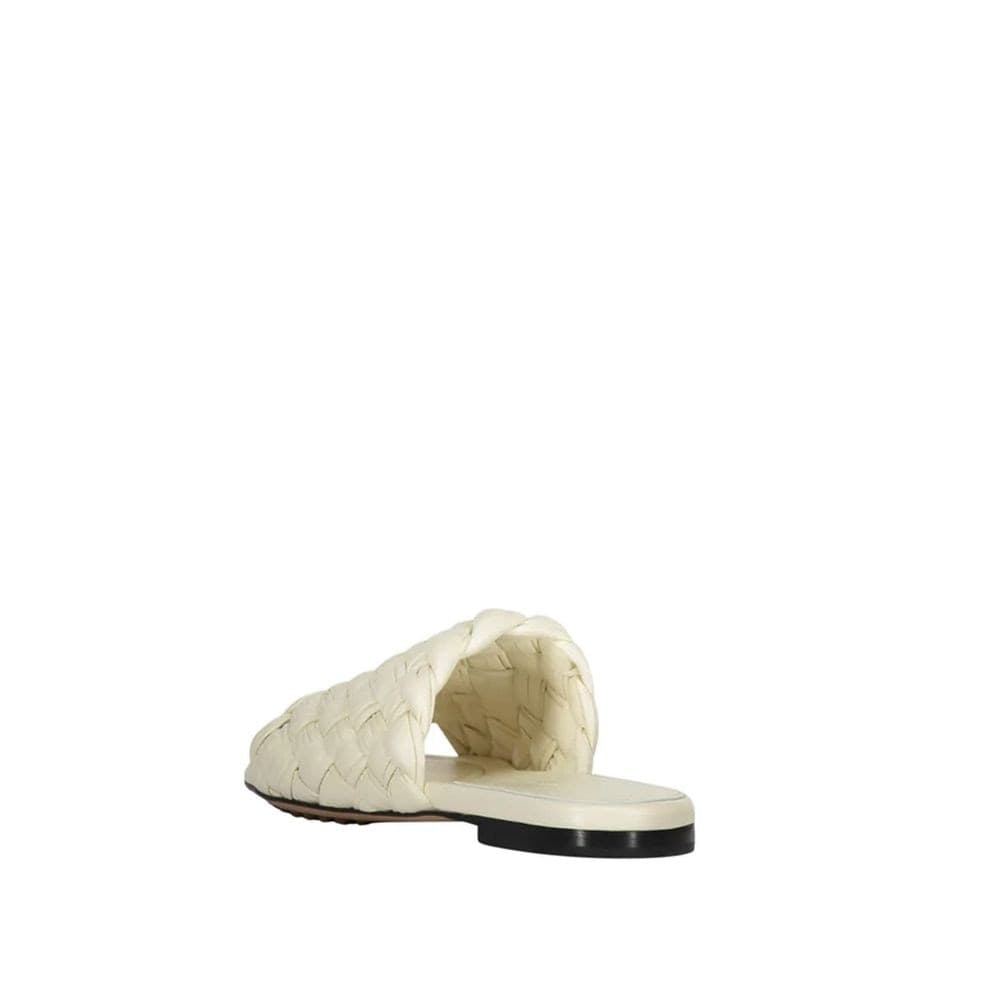 Bottega Veneta White Lamb Leather Mules - 3