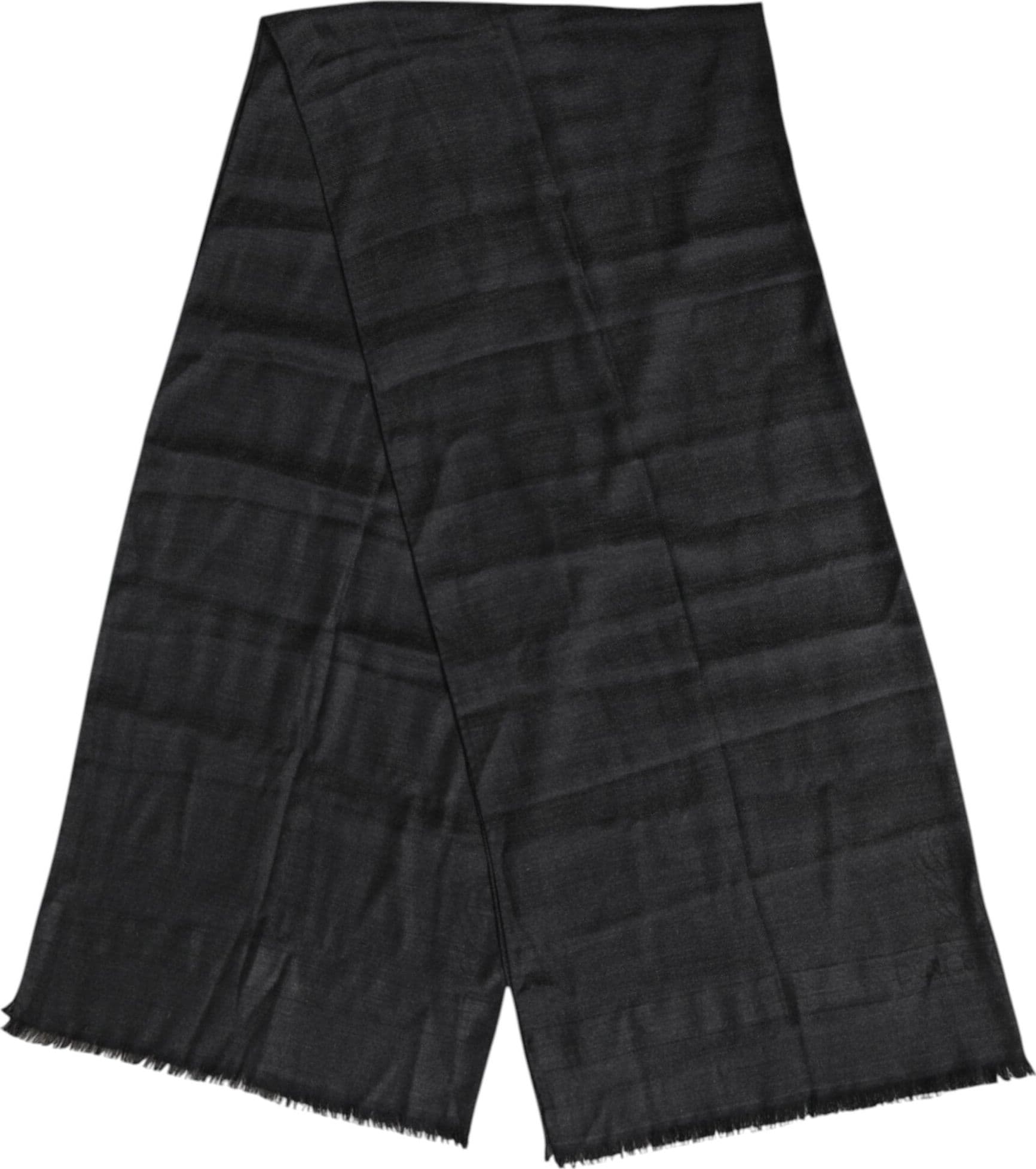 Dolce & Gabbana Dark Gray Cashmere Fringes Neck Warmer Scarf - 3