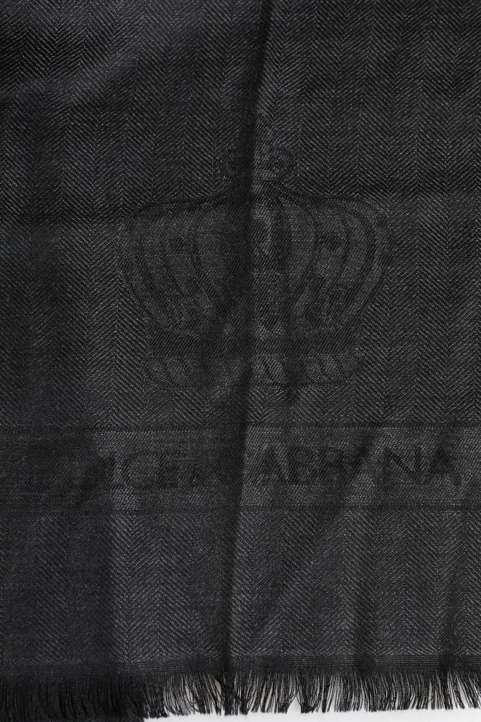 Dolce & Gabbana Dark Gray Cashmere Fringes Neck Warmer Scarf - 4