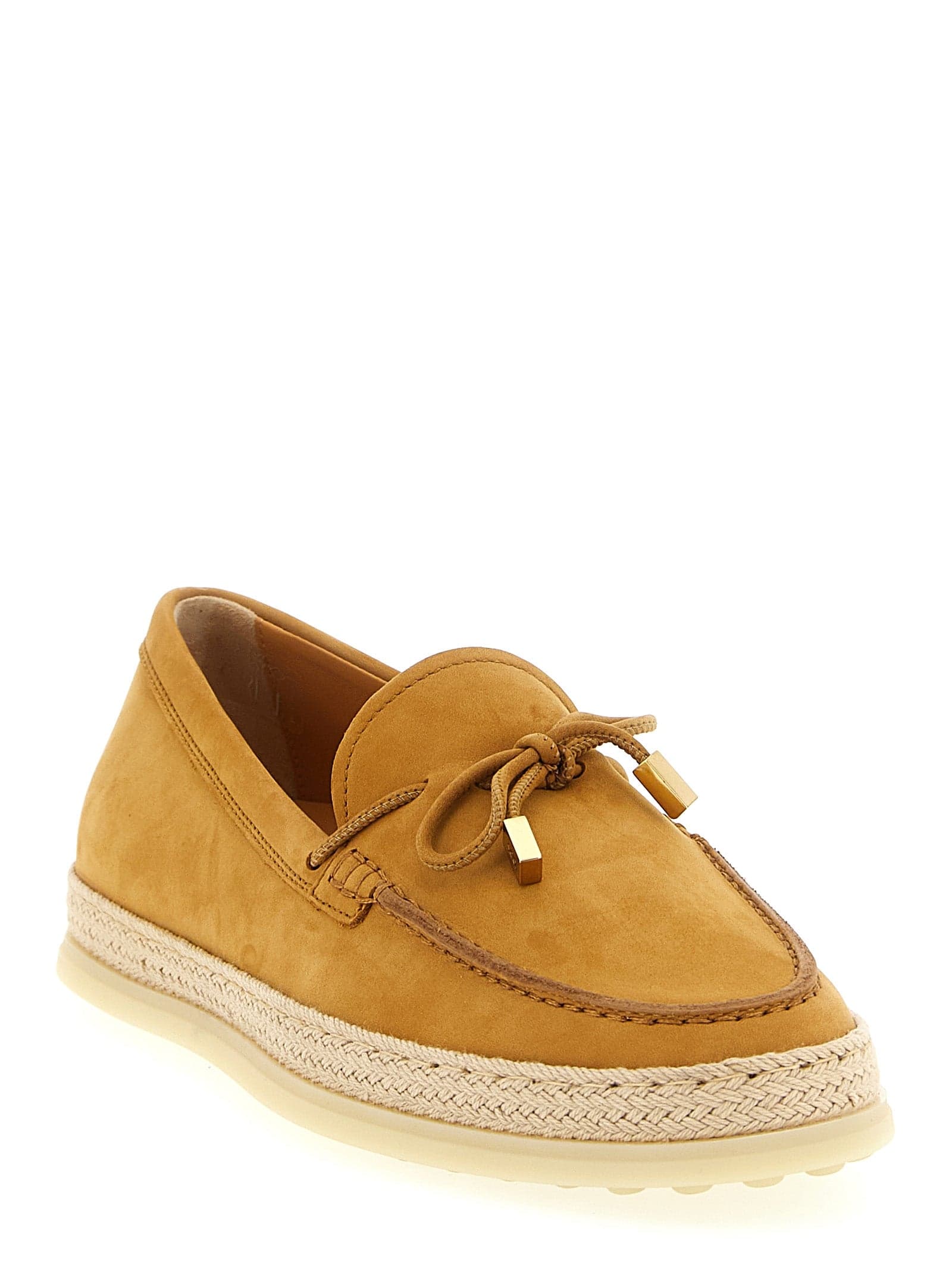Tod's Beige Calfskin Slip-On Loafers - 2