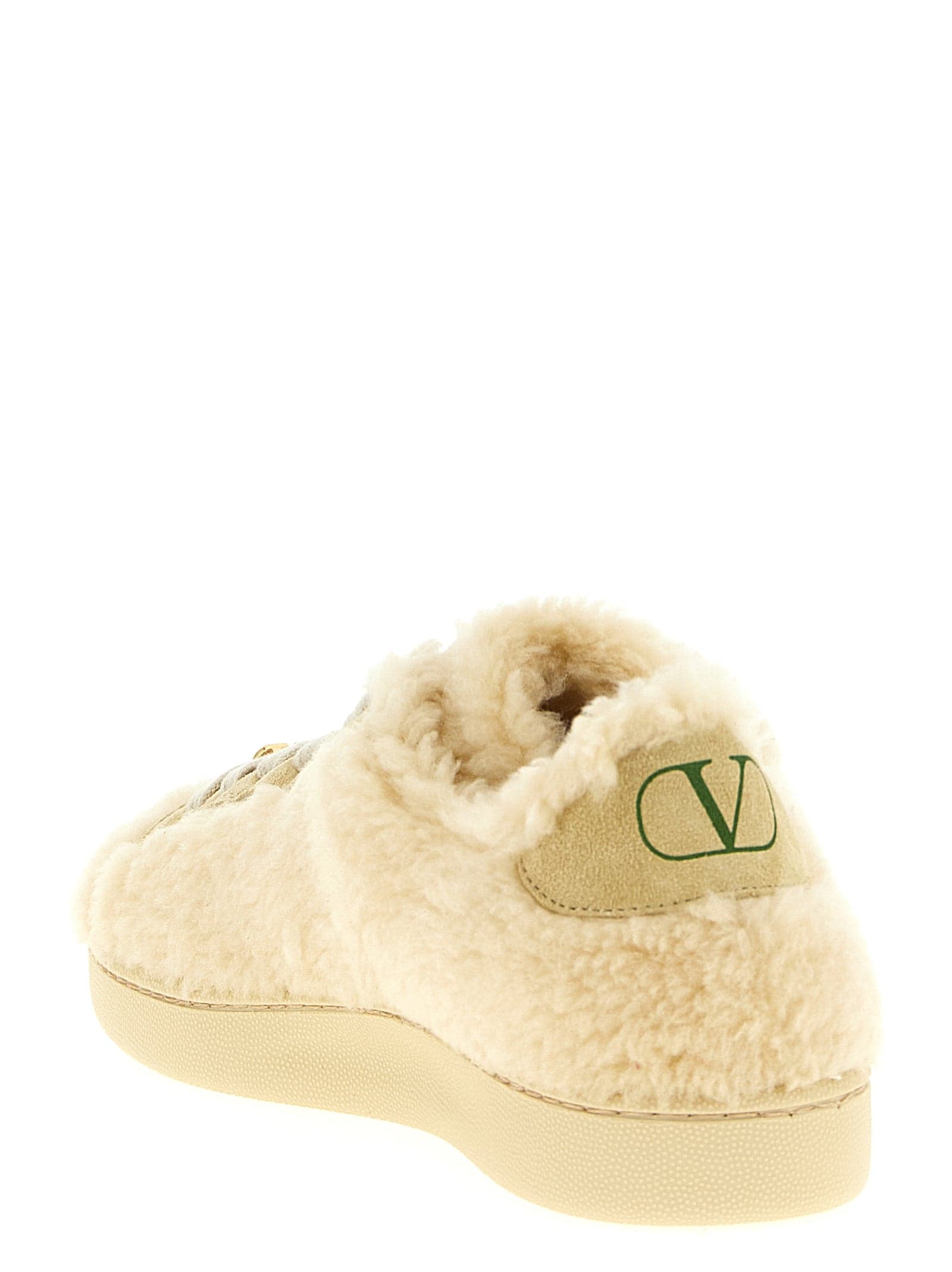 Valentino Garavani Beige Wool Sneakers - 3
