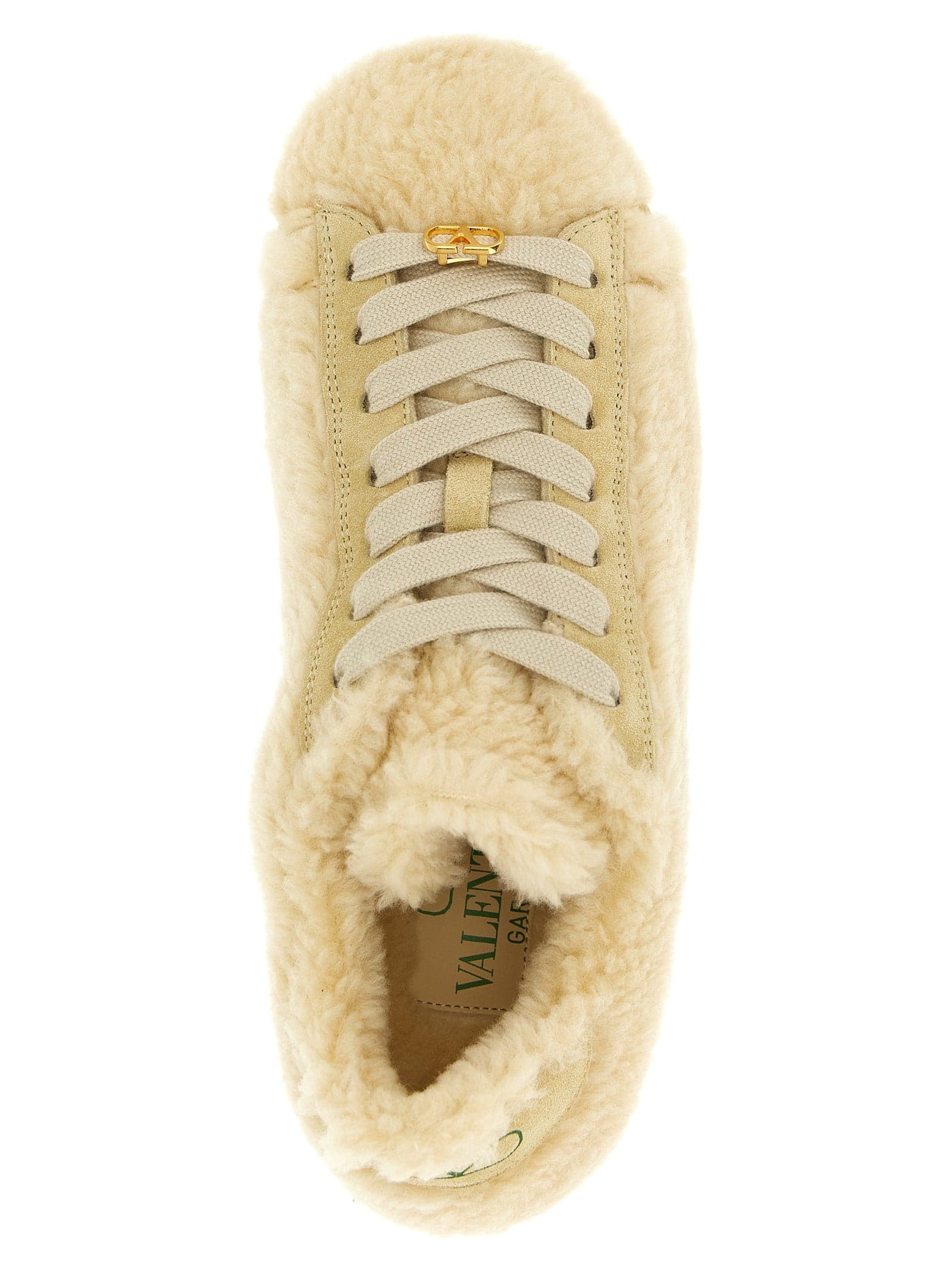 Valentino Garavani Beige Wool Sneakers - 4