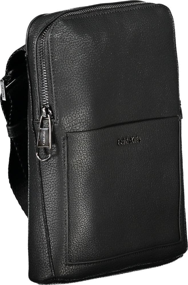 Calvin Klein Black Polyurethane Men's Shoulder Bag - 3