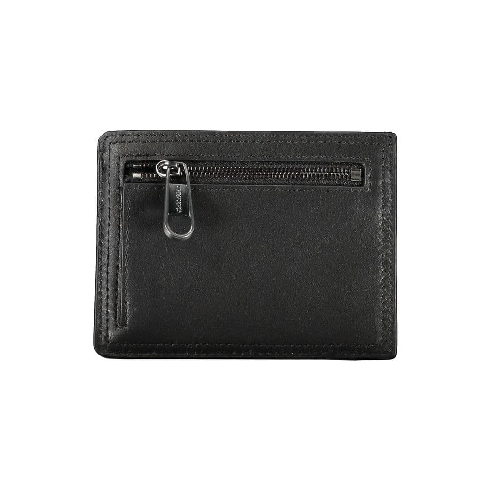 Calvin Klein Sleek Black Leather Coin Purse with Card Holder - 2