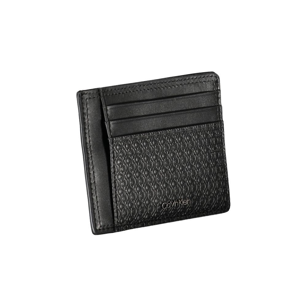 Calvin Klein Sleek Black Leather Coin Purse with Card Holder - 3