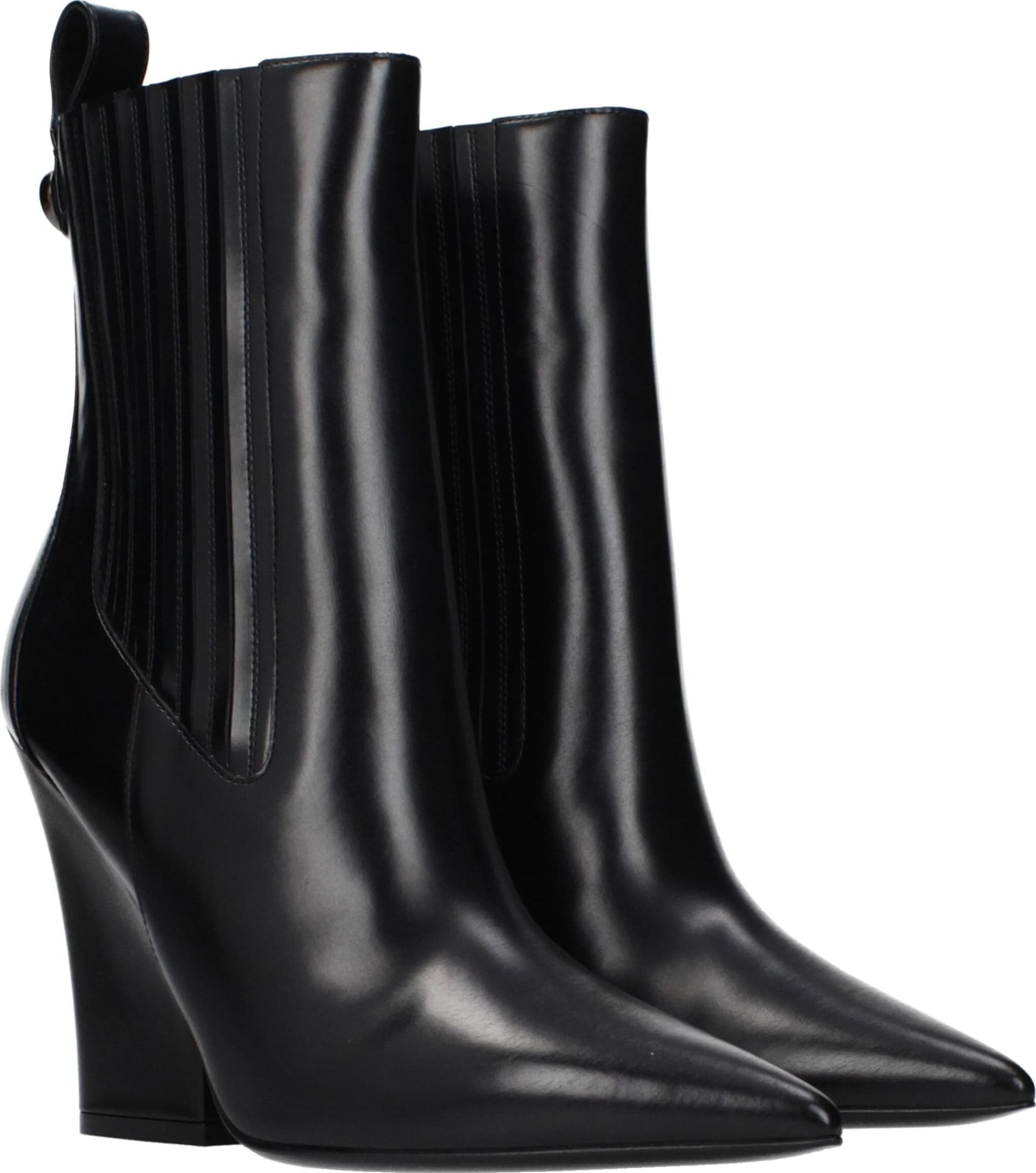 Valentino Garavani Black Leather Ankle Boots - 2