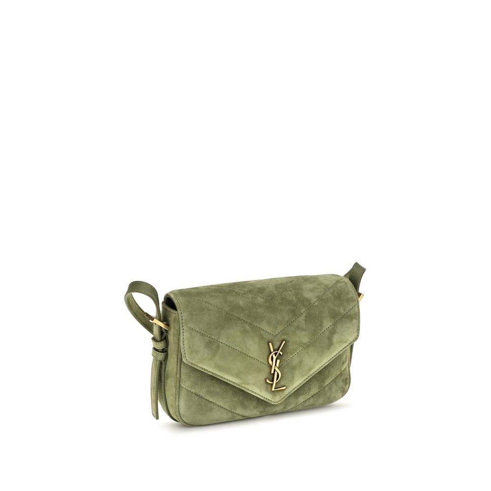 Saint Laurent Bicolor Suede Leather Shoulder Bag - 2