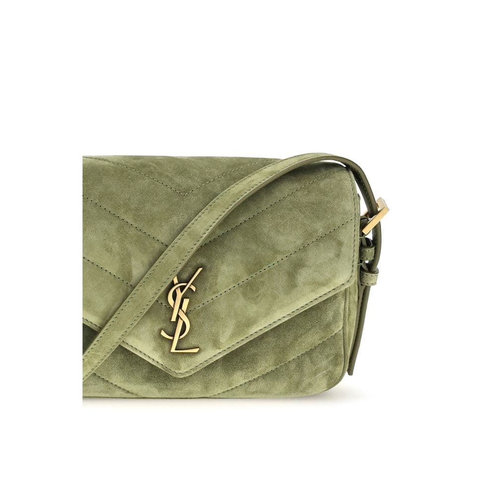 Saint Laurent Bicolor Suede Leather Shoulder Bag - 4