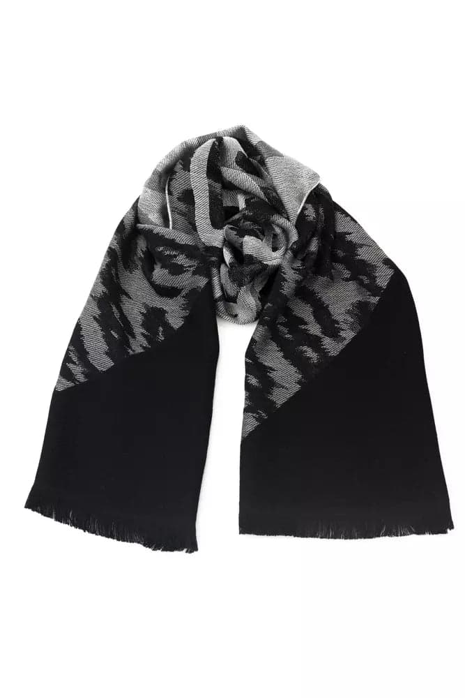 Cavalli Class Gray Wool Men Scarf - 3