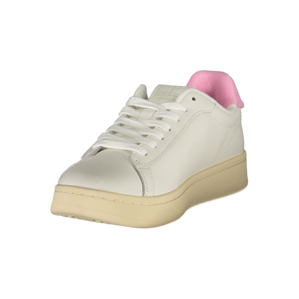 Tommy Hilfiger Bianco Polyurethane Women Sneaker - 3
