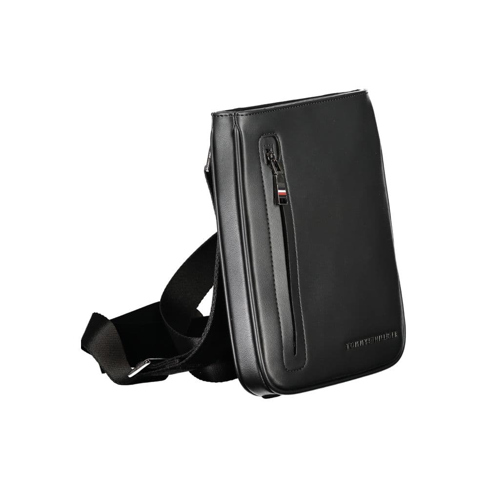 Tommy Hilfiger Black Polyurethane Men's Shoulder Bag - 3