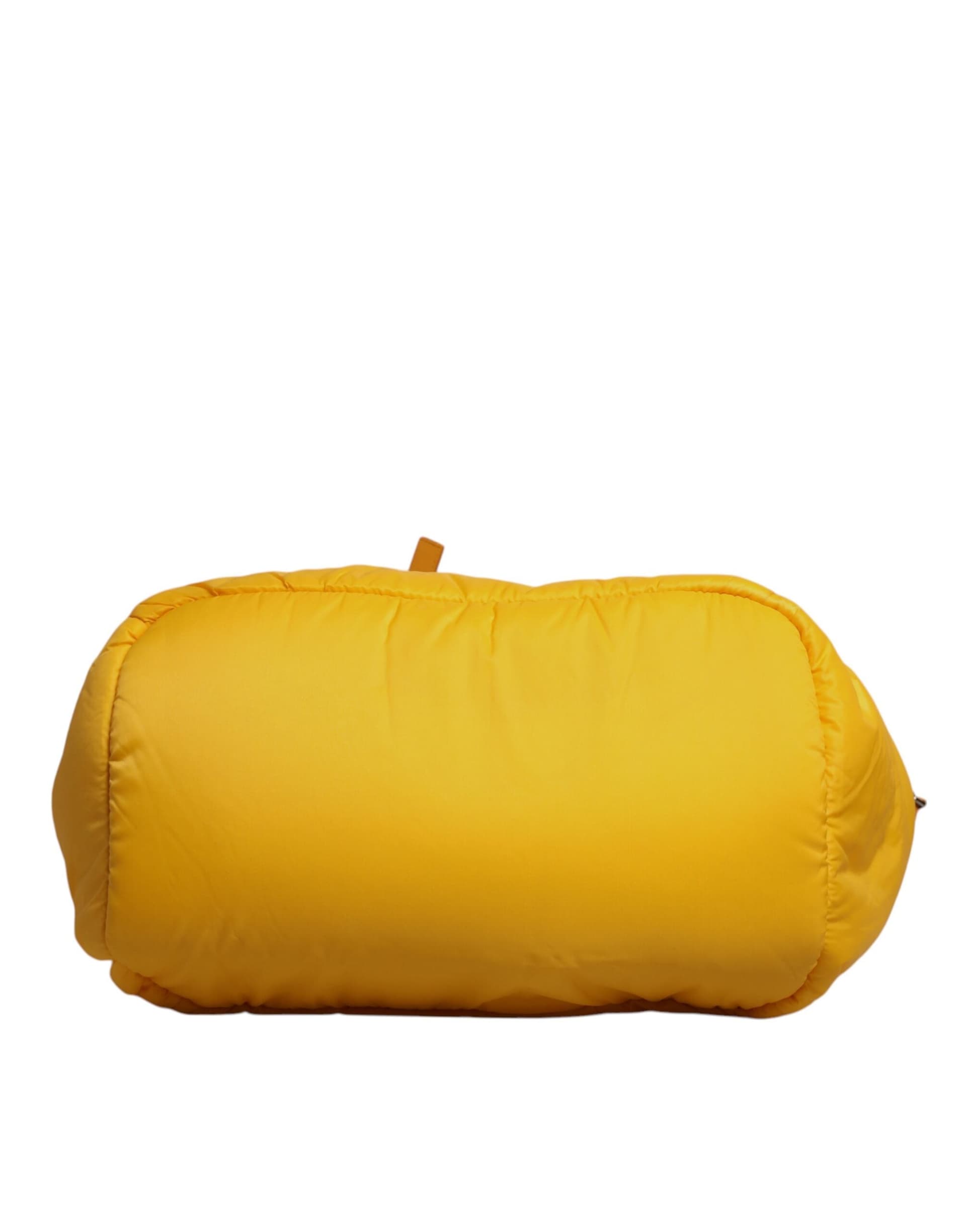 Dolce & Gabbana Yellow Orange Nylon Logo Plaque Hand Shoulder Duffle Bag - 6