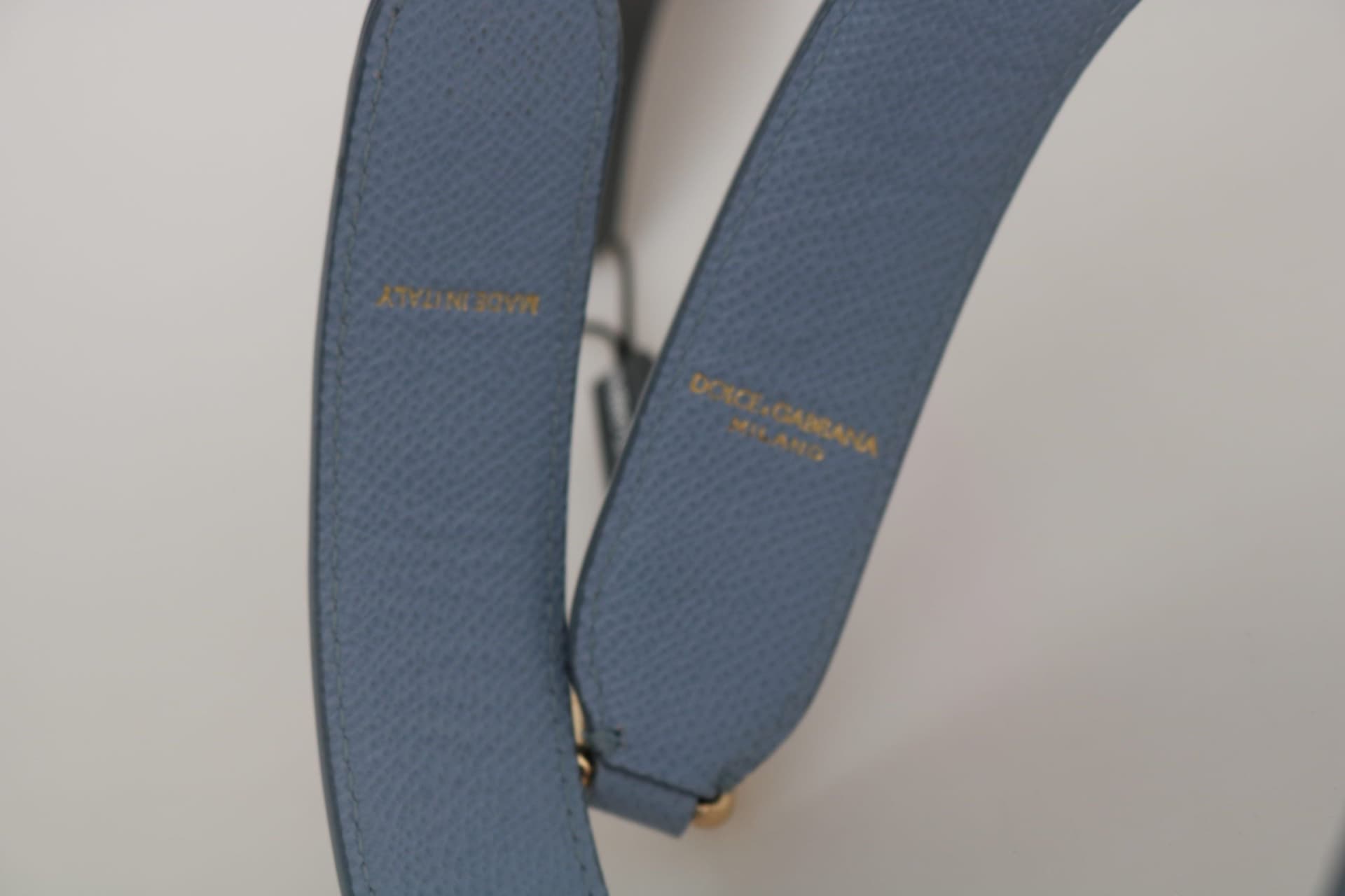 Dolce & Gabbana Blue Leather Handbag Accessory Shoulder Strap - 3
