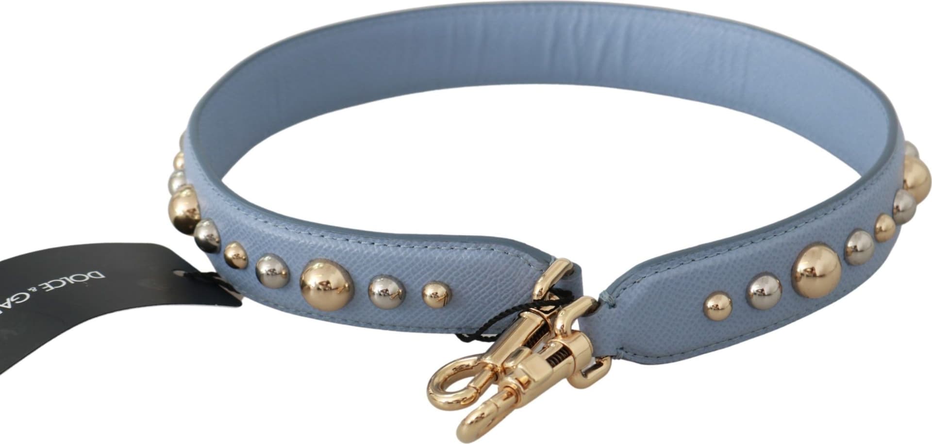 Dolce & Gabbana Blue Leather Handbag Accessory Shoulder Strap - 4