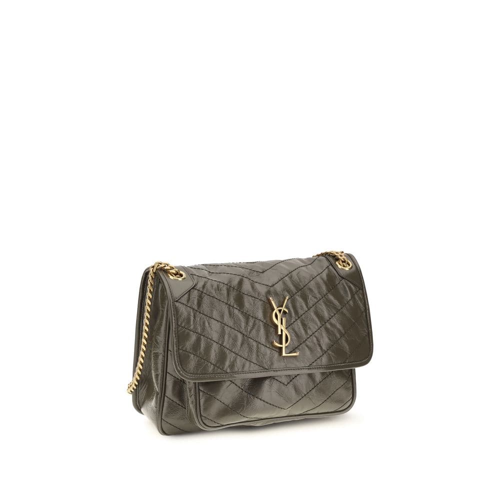 Saint Laurent Bicolor Calf Leather Bos Taurus Shoulder Bag - 2