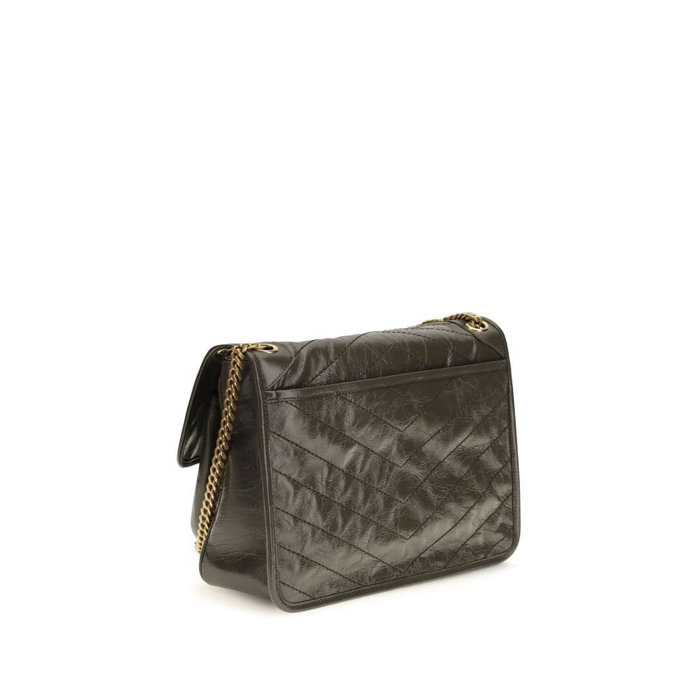 Saint Laurent Bicolor Calf Leather Bos Taurus Shoulder Bag - 3