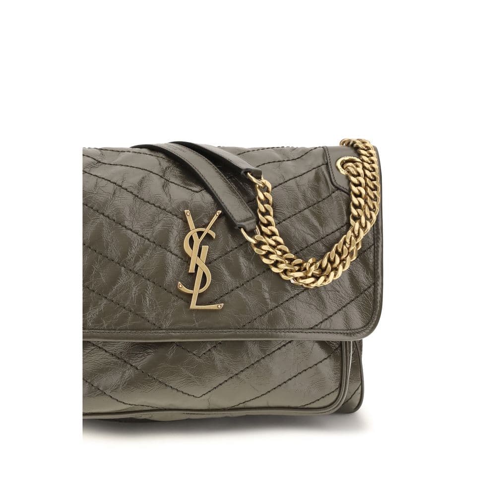 Saint Laurent Bicolor Calf Leather Bos Taurus Shoulder Bag - 4