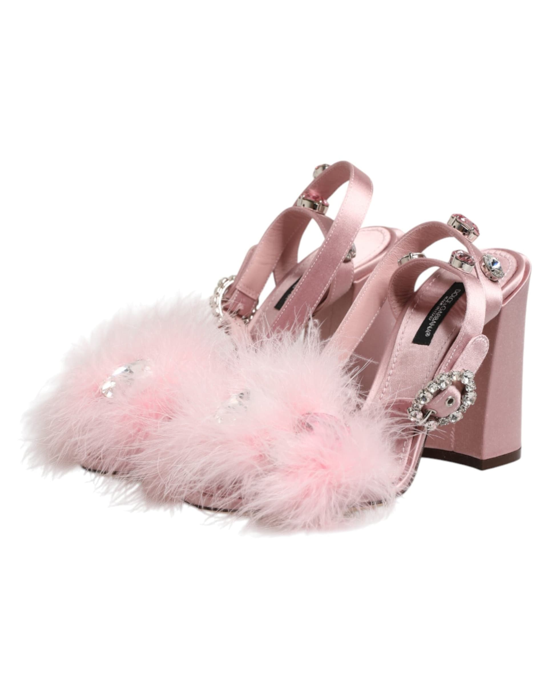 Dolce & Gabbana Pink Sequined Ankle Strap Sandals Shoes - 3