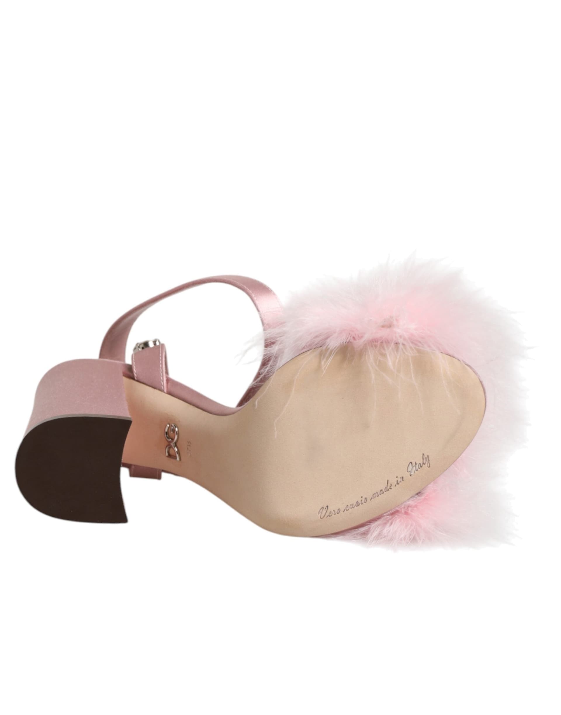 Dolce & Gabbana Pink Sequined Ankle Strap Sandals Shoes - 8