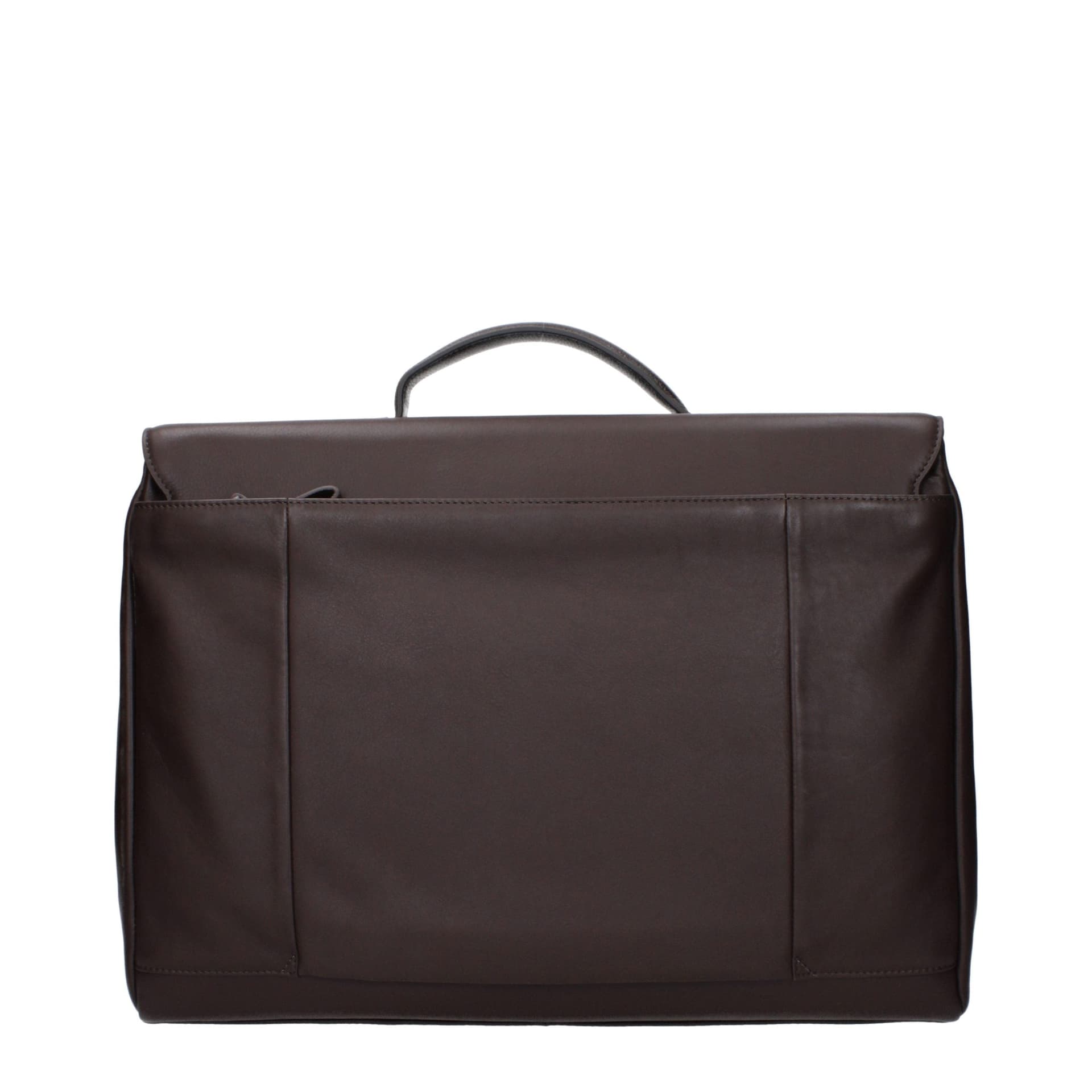 Piquadro Brown Leather Business And Laptop Bag - 2