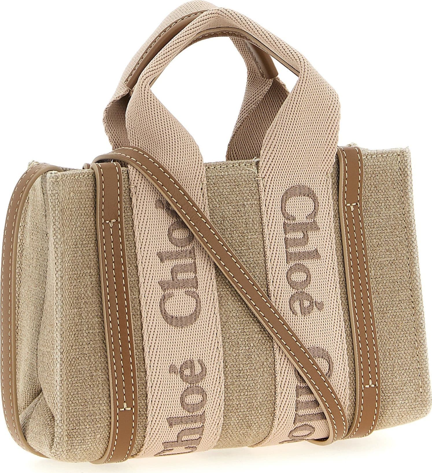 Chloé Multicolor Linen Handbag - 2